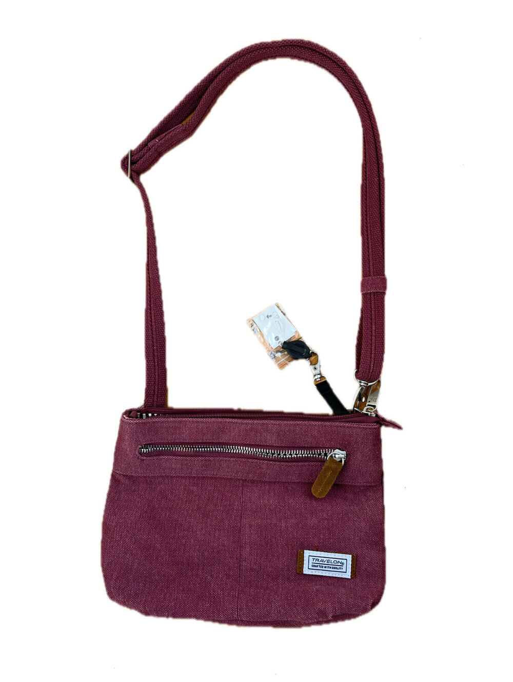 Travelon Anti-Theft Heritage Crossbody Bag Red/Pink RFID Slash-Resistant Purse